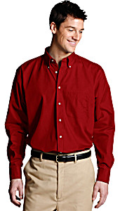 image of Garment Mens Long Sleeve Button Down Poplin Shirt, Style 1280