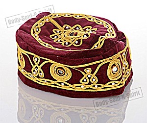 image of Bordo Buchari Kippah Yarmulke Tribal Jewish Yamaka Kippa Israel Hat Covering Cap