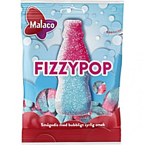 Malaco Fizzypop 80g, 24-Pack (7310350110131)