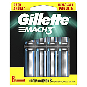 image of Carga Gillette Mach3 Leve 8 Pague 6