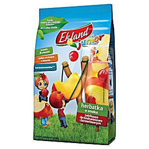 image of Ekland Junior Herbata Dla Dzieci Jabłkowo Brzoskwiniowo Żurawinowa 250G
