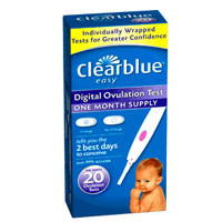 image of Clearblue Easy Digital Ovulation Test, Easy Read, One Month Supply - 20 Ea