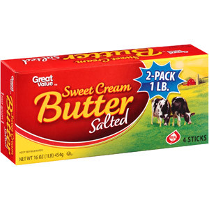 image of Great Value Sweet Cream Salted Butter,