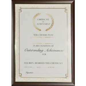 image of Lifestyle Brands A4 Certificate Frame Timber Look 100 Pack