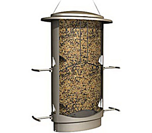 image of Garden Treasures Plastic Squirrel-resistant Hopper Bird Feeder