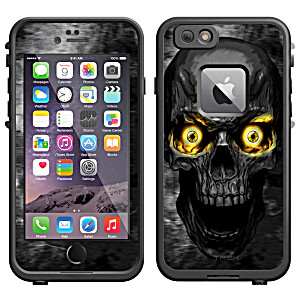 image of Skin Decal For Lifeproof Apple Iphone 6 Case - Skull Colored Eyes Yellow Decal, Not a Case