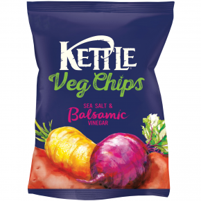 image of Chips Vegetales Fritos Con Sal Marina, Hortalizas Y Vinagre Balsmico De Mdena 100GR. Kettle Chips. [caja De 10 Unidades]