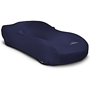 image of Custom Vehicle Cover Satin Stretch Dark Blue Class 7 For Che