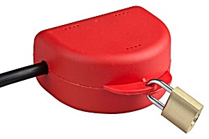 image of Rus Steckersafe Basic - Die Abschliebare Box Fr Jeden Stecker - Jetzt Mir Whlbarer Farbe (rot)