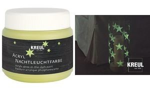 image of Home Design 74347 - Schablonierfarbe Nachtleuchtfarbe Gelb 150 ml