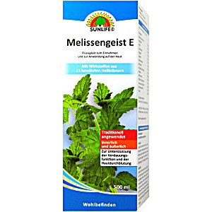 image of Sunlife Melissengeist E: Traditionelles Pflanzliches Arzneimittel Mit Den len Von 15 Krutern, 500 ML