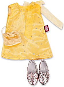 image of Robe Jaune Et Chaussures 50 CM