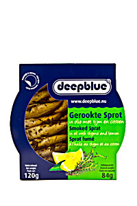 image of Deep Blue Rget Sprats I Olie M / Timian-citron