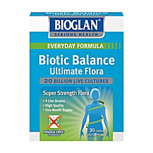 image of Bioglan Biotic Balance Ultimate Super Strength Flora 20 Billion Live Cultures Everyday Formula 30 Capsules