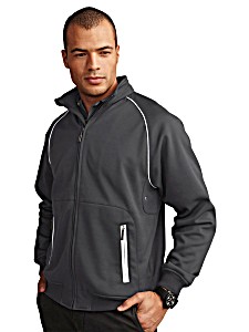 image of Tri-mountain Mens Pique Fleece Full Zip Sports Jacket