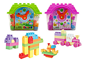 image of Educational Blocks Play Set (76 Piece) Case Pack 18
