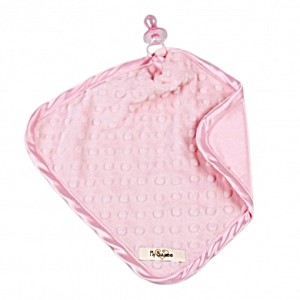 image of My Blankee Minky Dot Binky, Pink