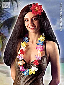 image of Multicolour Fabric Hawaii Leis Accessory For Tropical Hawiian Fancy Dress