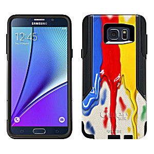 image of Otterbox Commuter Samsung Galaxy Note 5 Case - Messy Rainbow Paint Otterbox Case