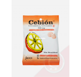 image of Vitamina C Cebin Naranja X12 Tabletas X500MG