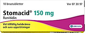 image of Stomacid, Brustablett 150 MG 10 St