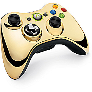 image of Control Inalmbrico Cromado Para Xbox 360-dorado