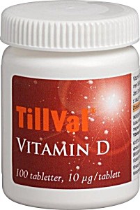 image of Tillval Vitamin D 100 Tabletter