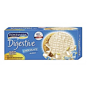 image of galletas Fontaneda Digestive Chocolate Blanco