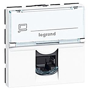 image of 076564 Legrand Mosaic RJ45 Cat. 6 Utp 2 Mod