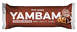 image of Baton Proteinowy Wysokobiałkowy Body Attack Yambam 80G Truskawkowo Waniliowo-orzechowy