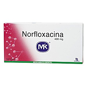 image of Norfloxacina 400 MG Caja x 14 Tabletas