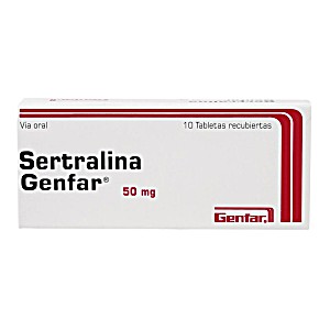 image of Sertralina 50MG Caja x 10 Tabletas Genfar
