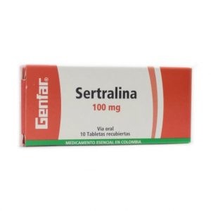 image of Sertralina 100 MG Tableta Recubierta Genfar