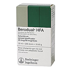 image of Berodual Hfa 20 / 50MCG Aerosol Con Inhalador
