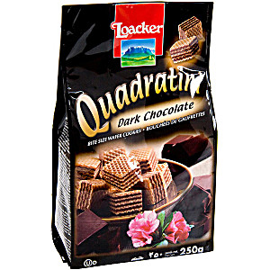 image of Loacker Quadratini Dark Chocolate 250 G