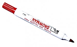 image of Snowman BG - Whiteboard Marker - Rood