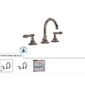 image of Martha Stewart Living Seal Harbor 8 In. Widespread 2-Handle High-arc Bathroom Faucet In Polished Nickel F2018-22