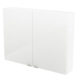 image of Goodhome Imandra Gloss White Wall Cabinet (W) 800MM (H)600MM