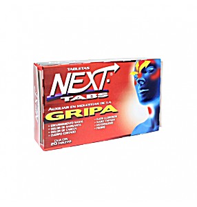 image of Next Paracetamol, Cafena, Fenilefrina, Y Clorfeniramina Cja C / 20 Tabletas Genomma