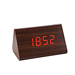 image of DZT1968 Creative Temperature Display Sounds Control Electronic Led Alarm Clock
