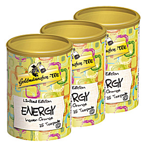 image of Goldmnnchen Tee Puroma Energy / Ingwer Orange, Krutertee, Frchtetee, Teebeutel, Tee Pads, 75 Puroma-beutel