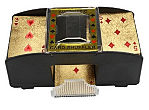 image of Black 1-2 Deck Deck Automatic Card Shuffler, Great For Poke Otst