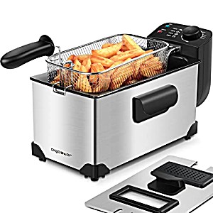 image of Aigostar Ushas 30hez - Freidora De 3 Litros, 2200 Watios De Potencia Y Tapa Con Ventana De Visualizacin