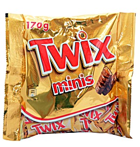 image of Twix Minis Cookies With Caramel Covered With Milk Chocolate 170 G
