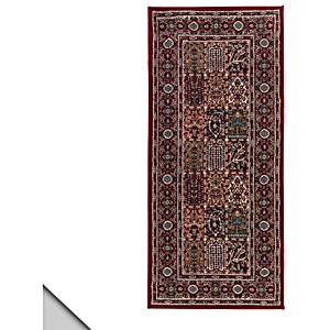 image of Ikea Valby Ruta Rug Low Pile Runner Multicolor Traditional Deep Red