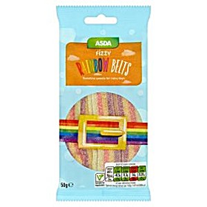 image of Asda Fizzy Rainbow Belts 45G