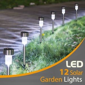 image of Boomile 12 Pack Solar Lights Outdoor, Outdoor Garden Lights Solar, Solar Pathway