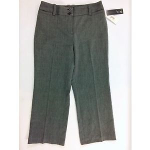 image of BCX Juniors' Wide Leg Cropped Pants Black Textured Size Zero 0
