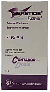image of Seretide Evoh 25 / 50MC G. Oral 120dos Aerosol Duopack