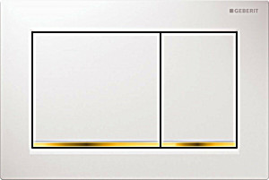 image of Spolknapp Geberit Omega 30 Vit / Guld / Vit